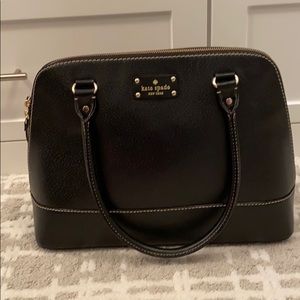 NWOT Kate Spade black pebbled leather bag.